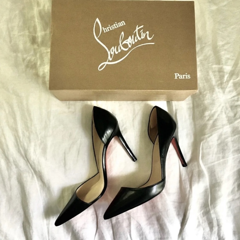 Christian Louboutin heels- black helmut style